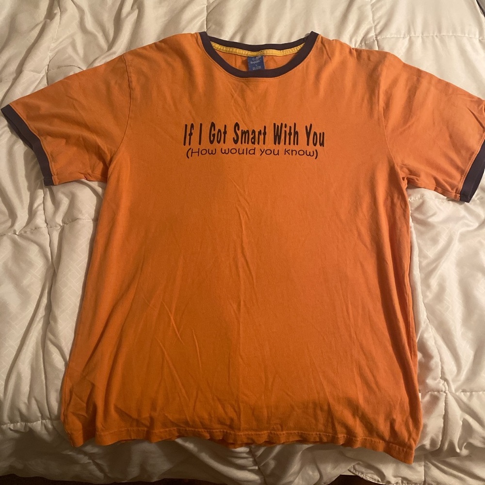 Vintage funny tshirt orange